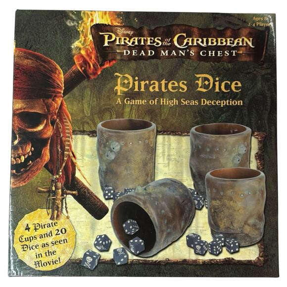 Disney Pirates Of The Caribbean "Pirate's Dice" Game Dead Man’s Chest 100% - Picture 1 of 16